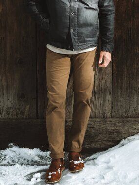 NEW Flint and Tinder 365 5 Pocket Chino Pants Slim Fit British Khaki  Mens 34x30